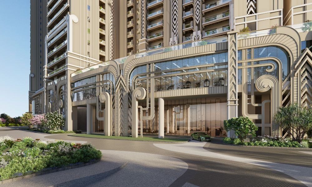 L&T Sector 86 tower entrance and drop-off, artist's impression